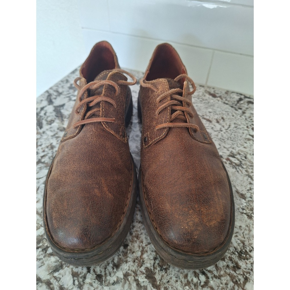 Born Shoes Brown Oxford Low Lace Up Comfort Leather Size 12/45